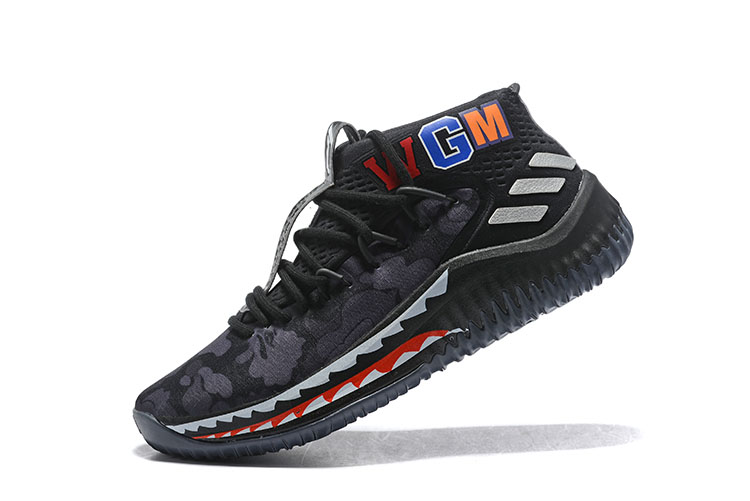 2018 BAPE x Adidas Dame 4 "Black Camo" Men's Size AP9975