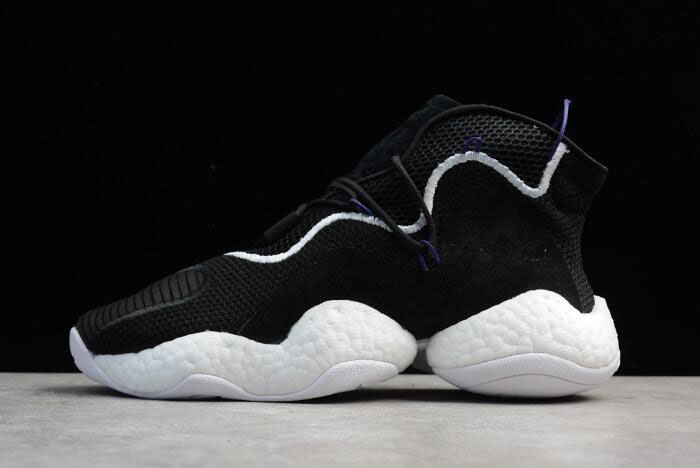 Men's Adidas Crazy BYW Boost Black/White-Purple CQ0991