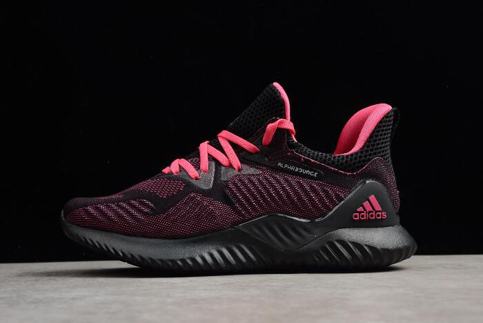 WMNS Adidas Alphabounce EM W Black Pink Running Shoes DB6207