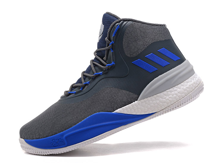 Adidas D Rose 8 Derrick Rose Grey/Royal Blue-White