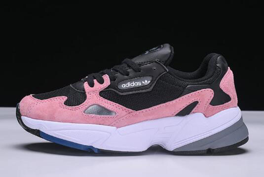 Women's Adidas Falcon W Black/Pink-White BB9174