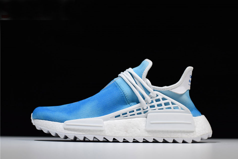 2018 Pharrell x Adidas Originals NMD Human Race "China Exclusive" Peace Blue/Footwear White F99673