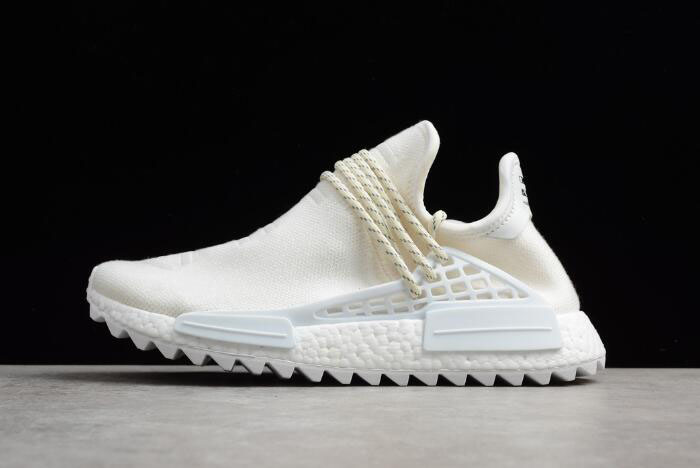 Men's Pharrell x Adidas NMD Hu Trail "Blank Canvas" Cream White AC7031