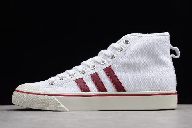 New Adidas Nizza High-Top White/Red Men's and Women's Size CQ3138