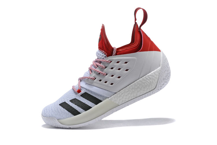 Adidas Harden Vol. 2 White/Red-Black Men's Size Shoes