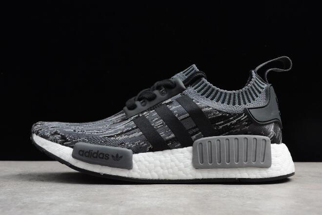 Adidas NMD R1 Primeknit "Glich Camo" Black/Grey Three BZ0223