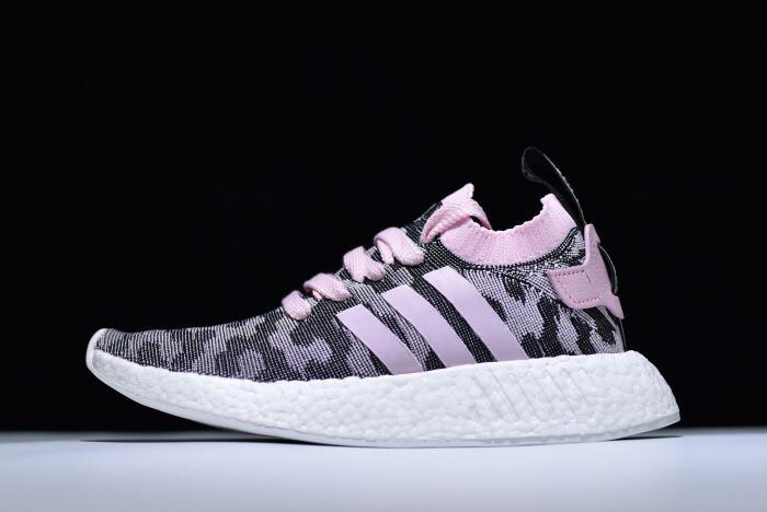 Men's and Women's Adidas NMD R2 "Pink Black" BY9521
