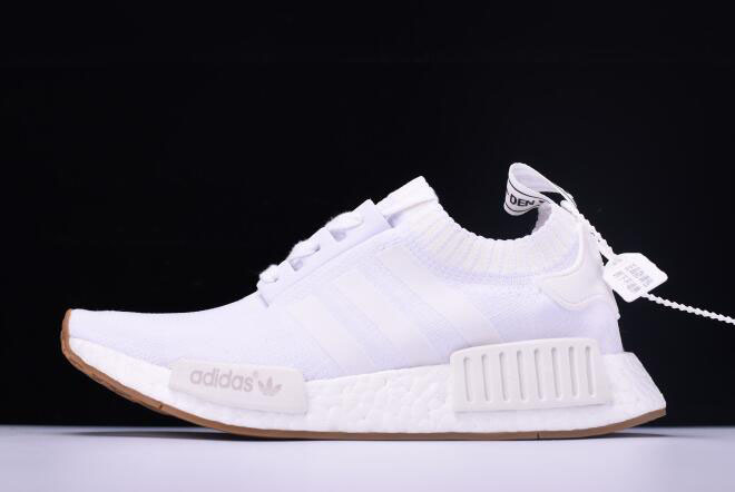 New Adidas NMD R1 Primeknit "White Gum" BY1888