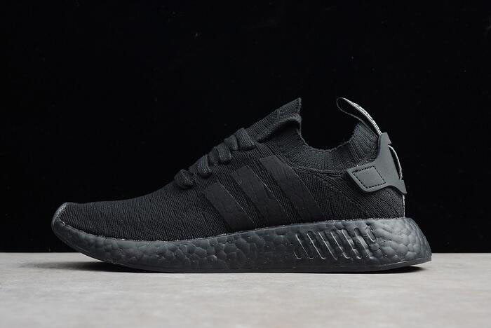 New Adidas Originals NMD R2 Primeknit "Triple Black" BY9525
