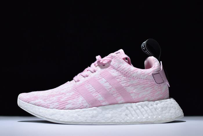 Women's Adidas NMD R2 Primeknit Pink White Running Shoes BY9315