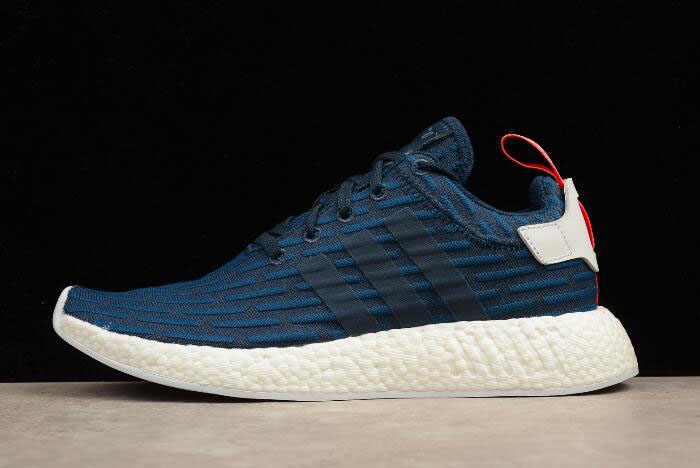 Adidas NMD R2 Primeknit "Collegiate Navy" Navy/White-Red BB2952