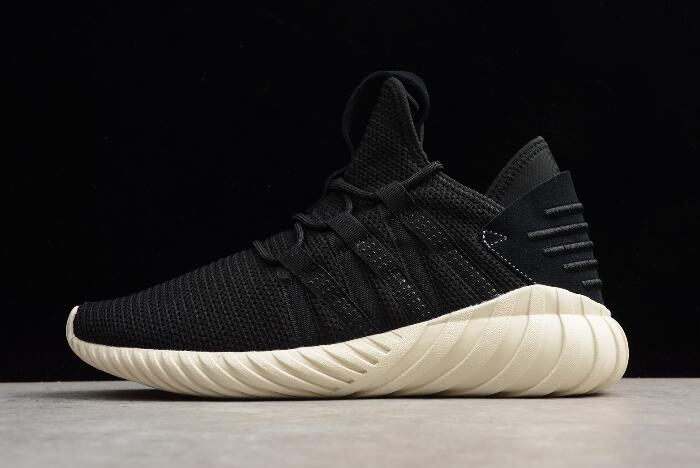 Men's and Women's Adidas Tubular Dawn Black Off White Running Shoes CQ2510