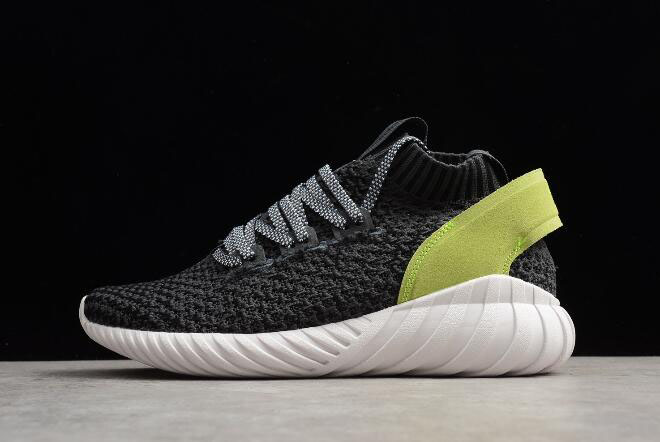 WMNS Adidas Tubular Doom Sock Primeknit Carbon/Black-Yellow CQ2484