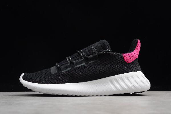 Women's Adidas Originals Tubular Dusk Black/Pink-White AQ1198