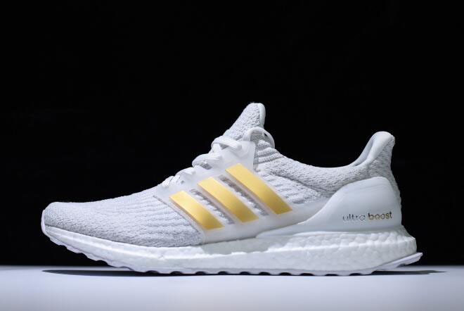 New Adidas Ultra Boost 3.0 White Gold BA7680