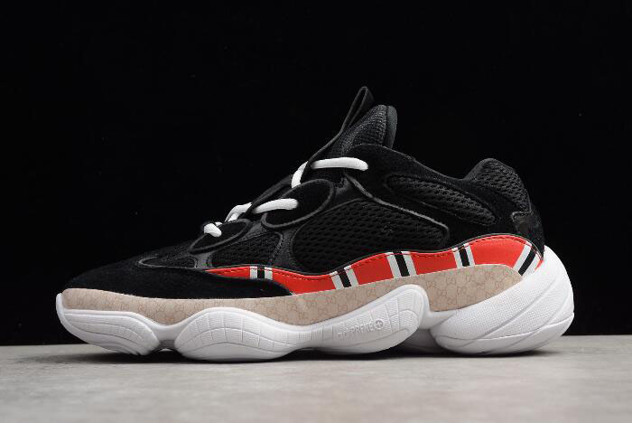 New Adidas Yeezy 500 Black/Red-White Men's and Women's Size Shoes
