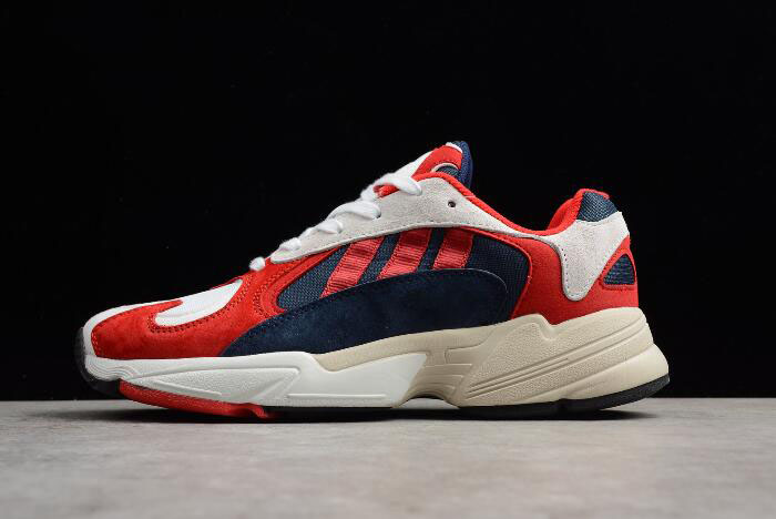 New Adidas Original Yuan-1 "Hi-Res Orange" Chalk White/Core Black-Collegiate Navy Dad Shoes B37615