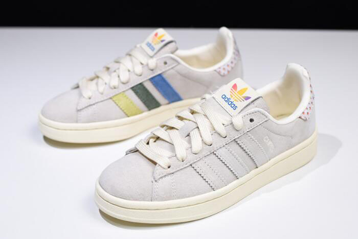 New Adidas Campus Pride Multi Cream White/Trace Pink-Trace Scarlet B42000