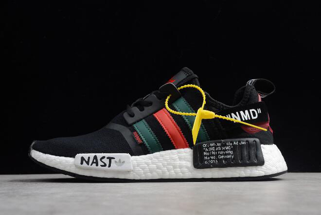 Off-White x Adidas NMD R1 Black Green Red White DA8861